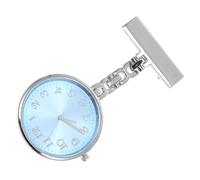 DIYEAH Quartz Nurse Pocket Watch Dial and Clasp-on Design, Hanging Pendant Watch for Clinic Staff in Blue Alloy and Glass, Stylish Key Shape Suitable for Nurses and Paramedics