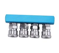 DIYEAH Quick Connect Air Hose Fittings Kit with Knurled Sleeve Grip Corrosion Resistant Air Compressor Accessories Sleeve Guard for Secure Connection Compatible with Pneumatic Tools