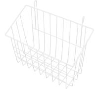DIYEAH Rabbit Hay Feeder Rack Metal Cage Hanging Food Holder Large White Sloped Basket for Small Animals and Guinea Pigs