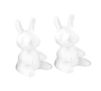 DIYEAH Rabbit Mold DIY Craft Set 2pcs 30cm White Modeling Foam Molds for Flower Arrangement Décor Supplies Suitable for Home and Event Decoration