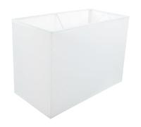 DIYEAH Rectangular Fabric Table Lamp Shade in Linen for Floor Lamp, Decorative Boho Style Lampshade with Fabric and Metal Material, White Colour, 11.22x7.87x6.02in, for Living Room