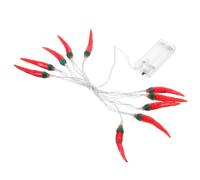 DIYEAH Red 5 Pcs Polystyrene Chili Pepper String Lights LED Light Effect Easy Installation Festival Parties String Lighting for Outdoor Activities Creating A Festive Atmosphere