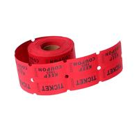 DIYEAH Red Carnival Raffle Tickets Roll with Consecutive Numbers for Door Prizes Lotteries Social Activities Paper Drawing Tickets for Events Showers Auctions