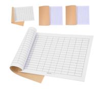 DIYEAH Register Book Income Ledger Notebook, 4Pcs White Paper Blank Grid Ledger, Detailed Record Keeping for Small Businesses at Home