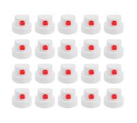 DIYEAH Replacement Nozzles for Spray Cans 20Pcs White Pe Spray Paint Caps for Graffiti Automotive Repairs and Home Use
