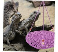 DIYEAH Reptile Hammock Hanging Bed Cotton Lizard Swing for Bearded Dragons and Pets Expand Vertical Space Fun Summer for Snakes Geckos Iguanas Purple