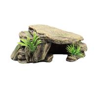 DIYEAH Reptile Terrace Fish Tank Decor Aquarium Ornament Resin Landscaping Decoration for Reptile Fish Tank Hiding Place and Climbing Activity 5.70x3.14x2.75in and Aquarium