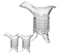 DIYEAH Retro Design Glass Liquor Cup High-Grade Sturdy Glass Whiskey Shot Glasses and Wine Dispenser for Alcohol Lovers Vintage Style Table Decor Easy to Clean