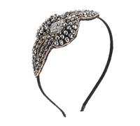 DIYEAH Retro Handmade Rhinestone Beaded Headband for Women, No Hurt No Head Ache, Elegant Boho Style Hair Accessory for Sporting and Club Use