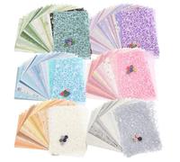 DIYEAH Retro Scrapbook Background Sheets 6-Pack Textured Decorative Paper Set for Junk Journal Planner Crafting Accessories Lace Mesh Vintage Style
