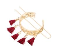 DIYEAH Retro Tassel Hairpin Hollow Flower Pattern Hairpin Zinc Alloy Elegant Unique Design Roll up The Hair Decorating Hair Women Headdress for Chinese Style Art Photos and Parties