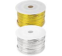 DIYEAH Reusable Metallic Ties Flexible Iron and Aluminum Foil Material 2 Rolls for Bread and Candy Bags for Crafts and Arts Packaging Decoration