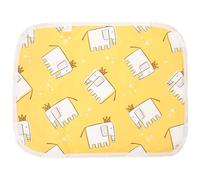 DIYEAH Reusable Washable Pet Training Pads for Small Animals Cage Liner, Hamster and Guinea Pig Cage Mat with Yellow Elephant Print, Small Size 35x45cm for Pet Bedding and Toilet Training