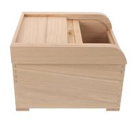 DIYEAH Rice Storage Container Rice Storage Box 10kg Beige Wooden Reusable Easy Open Close Lid for Kitchen Pantry