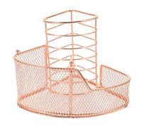 DIYEAH Rose Gold Metal Pen Holder Desktop Cosmetic Organizer Makeup Brush Cup Pencil Stand for Office and Home Storage