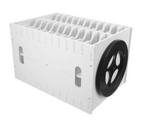 DIYEAH Rotating Ink Pad Organizer Rack 48 Slots PVC White for Stamp Pads