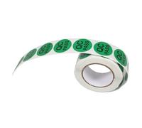 DIYEAH Round Qc Adhesive Labels Self-Adhesive Quality Control Stickers for Warehouse Inventory and Production Line Use Reliable Coated Material Ensures Secure Attachment Labels Per