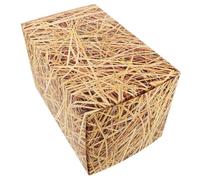 DIYEAH Rustic Western Cowboy Party Decoration Fake Straw Haystack Box Safe Material Rural Theme Prop for Garden Halloween Country Events