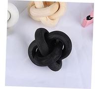 DIYEAH Rustic Wood Chain Link Decor Hand-carved Wooden Knot Ornament for Home Living Bedroom Office Hotel Wall Art Accent Natural Wood Craft Decorative