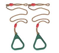 DIYEAH ’s Fitness Hanging Rings Pull-up Handles, Indoor Molded Plastic Gymnastics Rings 120kg Load Capacity, Dark Green Exercise Handles for Home Workout and Training