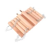 DIYEAH Safe Wooden Bird Swing Hanging Climbing Ladder for Parrots and Pets Chew-resistant Cage Accessory for Standing and Playing Easy to Fix