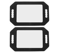 DIYEAH Salon Mirror Handheld Double-Handle with Unbreakable Large Rectangular Foam Cushion Back, High-Definition Surface for Barber and Hair Stylist Use, 2Pcs