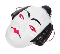 DIYEAH Samurai Kabuki Full Face Mask Japanese Warrior Roleplay Mask for Cosplay and Cultural Celebrations Unisex Home Décor Accent