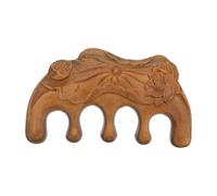 DIYEAH Sandalwood Wide Tooth Hair Comb with Scalp Massager for Headache Relief Practical Wooden Hair Comb with Fine Craftsmanship and Brown Finish for Scalp Cleaning