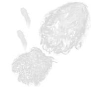DIYEAH Santa Claus Wig Beard Set with Santa Hat and Beard White Plastic | Safe for Skin, Fashion Style for Fancy Dress, Celebration, Cosplay for Friends, White Long Eyebrows