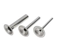 DIYEAH Sausage Stuffer Tubes Set 3pcs Stainless Steel Size 8 Sausage Maker with Metal Nozzles Easy to Clean and Safe for Kitchen Use Filling Meat Bags Such as Turkey and Venison