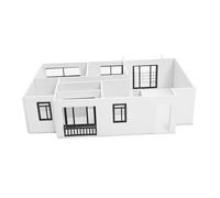 DIYEAH Scale DIY Miniature Apartment Model Kit for Interior Visualization Unfinished Architectural House Model Supplies Complete Sand Table Assembly for Design and Educational Use