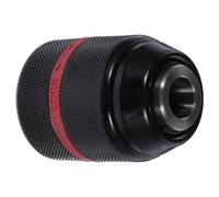 DIYEAH Self-Locking Keyless Drill Chuck Red Striped Marking Metal Ratchet Mechanism Fast Installation Heavy Duty Tasks Confined Spaces Compatible with Drill Bits