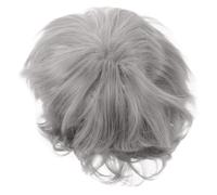 DIYEAH Short Silver Grey Wig for Older White Women Grandma Costume Wig with Curly Short Hair for Older Women Halloween Party and Daily Wear