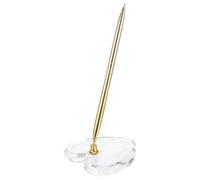 DIYEAH Signing Pen with Stand: Ballpoint Signing Pen with Acrylic Heart Stand for Wedding Guest Book Ceremony Reception Bridal Anniversary Engagement Guest Signature