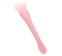 DIYEAH Silicone Face Mask Brush and Double-ended Mud Mask Spatula with Spoon, Pink Makeup Applicator for Skincare, Reusable Clay and Eye Cream Tool with Pvc Storage Bag
