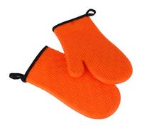 DIYEAH Silicone Oven Mitts with Cotton Lining Heat Resistant Gloves 2pcs Protect Hands and Wrists for Microwave and Barbecue Cooking