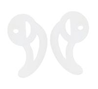 DIYEAH Silicone Replacement Ear Mold Fin Shaped Comfortable Ear Insert for Acoustic Tube Earbuds, Alternative to Acoustic Coil Tube Earpiece, White, for Vigorous Exercise