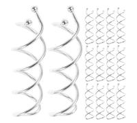 DIYEAH Silver Spiral Hair Pins Styling Accessories 20pcs Metal Hair Clips Fast and Easy to Use Hold Well for Women and Brides