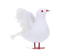 DIYEAH Simulation Dove Decor Foam Model, Emulation White Pigeon Statue for Home and Garden Ornament, Outdoor Photography Prop and Peace Symbol Decoration