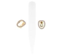 DIYEAH Single Tooth Grill Cap Jewelry Tooth Cap Golden Copper Removable Bling Hip Hop Style for Men Parties