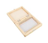DIYEAH Slide Storage Box Microscope Slide Storage Wooden 25-Capacity Contents Sheet Multi Slots for Pathology and Teaching Instrument Use