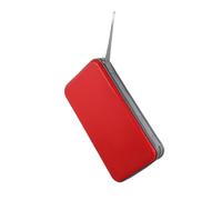 DIYEAH Slot CD DVD Organizer Case Portable Red CD Booklet Binder for Car Travel Storage Pouch Protecting Discs from Impact Space-Saving Media Holder for Movies Games and Music