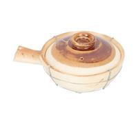 DIYEAH Small Clay Casserole Pot with Handle Multi-Functional Kitchen Stew Pot for Soup Braised Dishes and Rice Cooking Even Heating with Steam Vent for Family and Food Gatherings