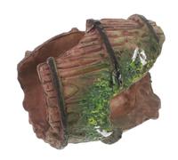 DIYEAH Small Spider Hideout Cave with Breathable Design for Axolotl Tank and Reptile Habitat Comfortable Retreat for Hamsters Geckos and Stress-reducing Reptile Hideaway Accessory