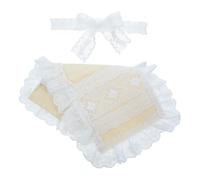 DIYEAH Soft Cloth Book Sleeve with Adjustable Bow Accent and Delicate Lace Trim, Elegant Fabric Protective Cover for Daily Reading and Note Books Hardcover or Paperback