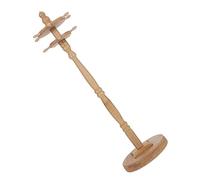 DIYEAH Solid Wood Disc Pen Holder for Chinese Calligraphy Brush Hanger Storage Rack Multi-purpose Design for Desktop Decor and Wall Mounting