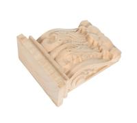 DIYEAH Solid Wood Stigma Beam Support Hand Carved Shelf Bracket Unfinished Wood Corbels Corbels Corner Applique Decorations Vintage Shelf Bracket Cedar Khaki