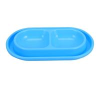 DIYEAH Spill Double Cat Bowl Pet Feeder with Raised Food and Water Dishes for Small and Medium Dogs and Cats Anti-ant Design Stylish Blue Color for Indoor and Outdoor Use