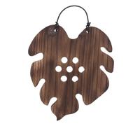 DIYEAH Staghorn Fern Mounting Board Wooden Wall Planter Frame for Plants | Carbonized Wood, Rustic Grain and Air Gaps, Tie Points, Indoor Wall Display for Mounted Houseplants