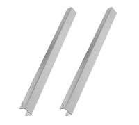DIYEAH Stainless Steel Cabinet Edge Protectors Easy Installation 2pcs Heat Resistant Slip-on Drawer Bumpers Silver Metal Strip Guards for Furniture for Kitchen and Bathroom Cabinets